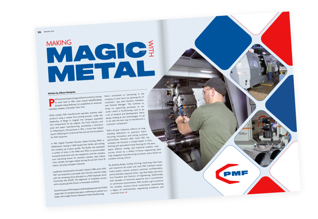 Manufacturing in Focus magazine spread